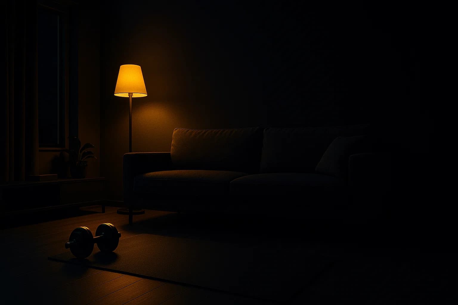 Home workout setup for knee-safe training