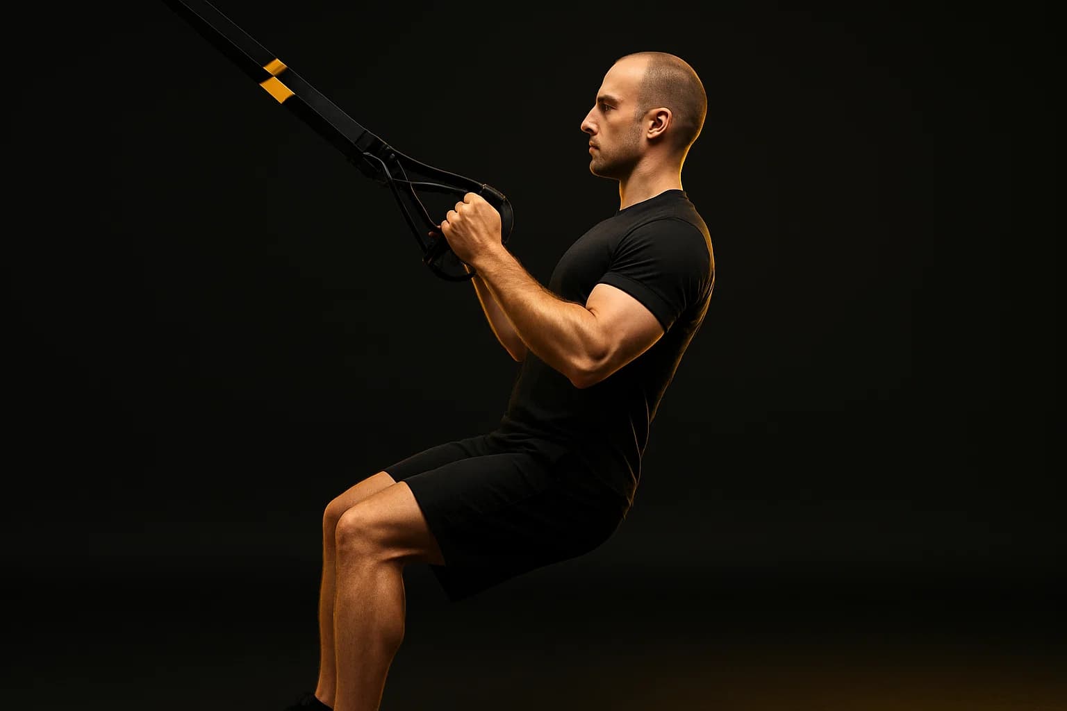 TRX row exercise demonstrating precision and form